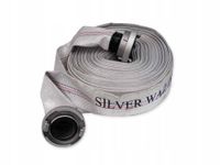 Wąż strażacki 20 m 26 mm ze złączkami 1" do wody parciany Silver