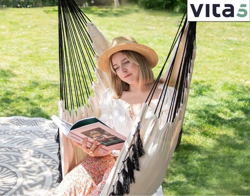 FOTEL WISZĄCY KRZESŁO BRAZYLIJSKIE HAMAK HUŚTAWKA 2 Poduszki + MOCOWANIE na Arena.pl