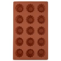 Forma do ciastek silikonowa brązowa kwiatek 28x17x2,8 cm