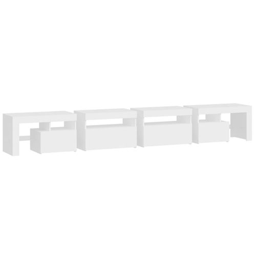 Szafka pod TV z oświetleniem LED, biała, 260x36,5x40 cm na Arena.pl