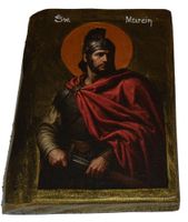 Ikona Święty Marcin patron hotelarzy, młynarzy, tkaczy, żołnierzy
