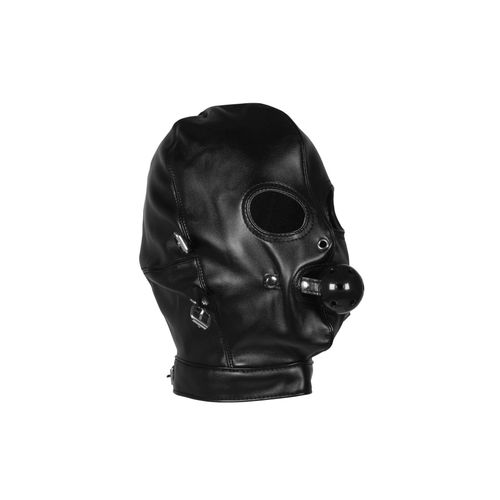 blindfolded mask with breathable ball gag   black na Arena.pl
