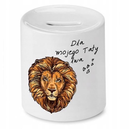 Skarbonka Dla Taty Dla Mojego Taty Lwa Prezent Z Nadrukiem Ze Zdjęciem na Arena.pl
