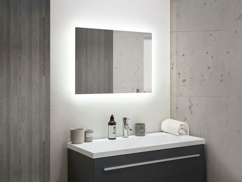 Lustro Ścienne Led 60 X 80 Cm Srebrne Adour na Arena.pl