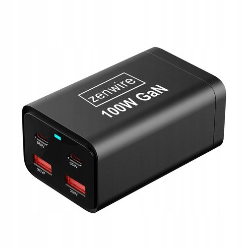 Ładowarka Sieciowa Zasilacz 100W Kostka GaN 3 Kabel AC 2x USB-C 65W 2x USB na Arena.pl