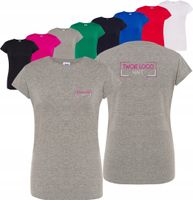 damska KOSZULKA T-shirt WŁASNY HAFT TWOJE LOGO firmowa reklamowa 20 szt