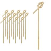 50x Widelczyki Bambusowe Drewniane Widelce do Przekąsek Przystawek 9 cm