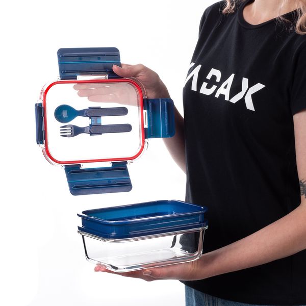 KADAX Pojemnik Z Pokrywką 1,7L Lunchbox Obiadowy Śniadaniówka zdjęcie 4