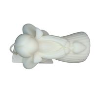 Świeca Dekoracyjna Biała Sojowa Naturalna Ozdobna Prezent Duża Anioł