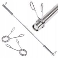 GRYF PROSTY OLIMPIJSKI 220cm SZTANGA 50mm + ZACISKI SIŁOWNIA ĆWICZEŃ PEŁNY