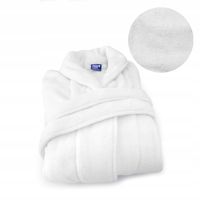 Szlafrok biały coral fleece ciepły XL unisex