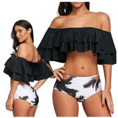 KOSTIUM KĄPIELOWY STRÓJ BIKINI DWUCZĘŚCIOWE HISZPANKA FIGI WYSOKI STAN M