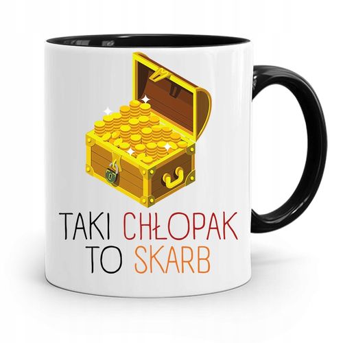 Kubek Czarny Dla Chłopaka Taki Chłopak To Skarb Z Nadrukiem Ze Zdjęciem na Arena.pl