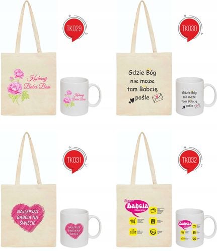 ZESTAW EKO TORBA + KUBEK NAJLEPSZA CIOCIA prezent na Arena.pl