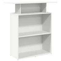 Biurko recepcyjne białe 100x40x104 cm Drewno klejone