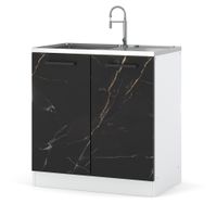 Szafka Kuchenna Stojąca Modułowa Pod Zlew 80cm Blande Biały San Sebastian