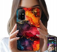 ETUI DO OPPO RENO 5Z / A94 5G - KAMIENNE WZORY, OBUDOWA CASE + SZKŁO