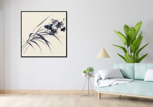 Plakat 100x100cm Orchidea w Sepii na Arena.pl