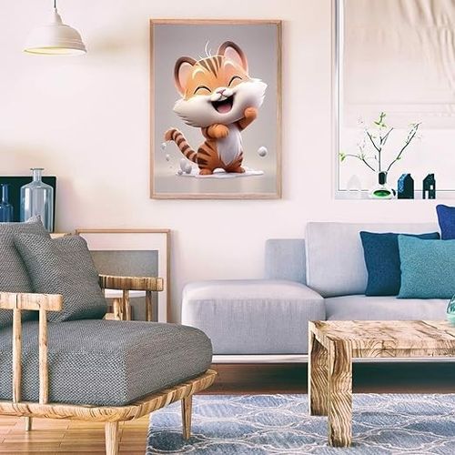 Haft Diamentowy 5D Malowanie Diamentami DIY Tygrys na Arena.pl