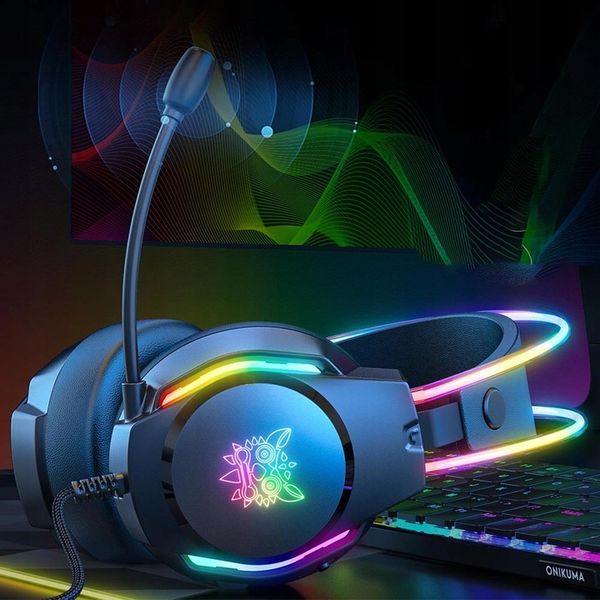 ONIKUMA X26 SŁUCHAWKI GAMINGOWE NAUSZNE PRZEWODOWE Z MIKROFONEM DO PC RGB zdjęcie 4