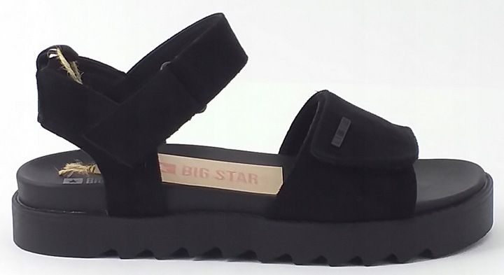 SANDAŁY DAMSKIE NA PLATFORMIE EKO ZAMSZ BIG STAR NN274700 CZARNE 39 zdjęcie 5