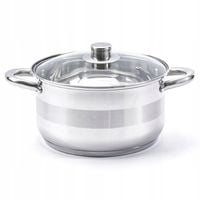 GARNEK Indukcja z POKRYWKĄ Stalowy GAZ Tradycyjny Tadar Luzon 24cm 5,7 l