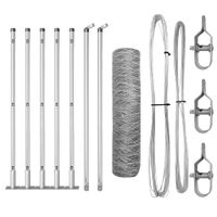 Ogrodzenie z słupkami Srebrny 0.4 x 10 m Stal pokryta PCV