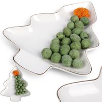 Talerz Świąteczny Deserowy na Przekąski Na Boże Narodzenie Choinka 20 cm