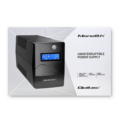 Zasilacz awaryjny UPS Qoltec Monolith | 650VA | 360W | LCD | USB | RJ45 na Arena.pl
