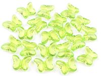 MOTYL PLASTIK JASNY ZIELONY 15x18MM 12SZT