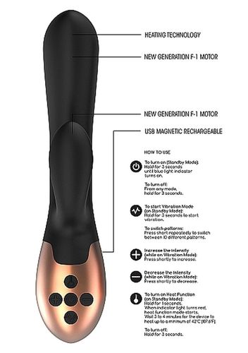 heating g-spot vibrator - exquisite - black na Arena.pl