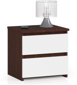 SZAFKA NOCNA CL2 40 cm WENGE / BIAŁA