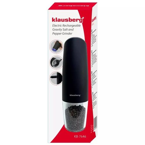Akumulatorowy GRAWITACYJNY młynek do soli i pieprzu, Przypraw KLAUSBERG na Arena.pl