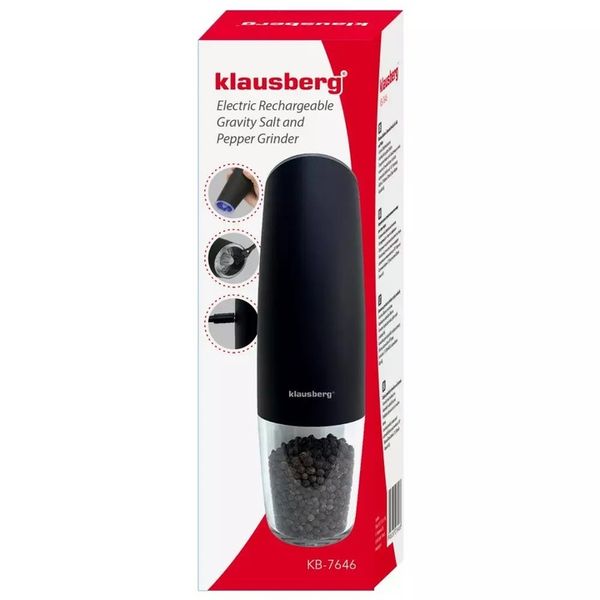 Akumulatorowy GRAWITACYJNY młynek do soli i pieprzu, Przypraw KLAUSBERG zdjęcie 8