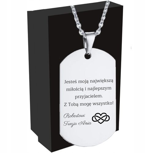 Nieśmiertelnik Zawieszka z Twoim Grawerem Prezent na Arena.pl