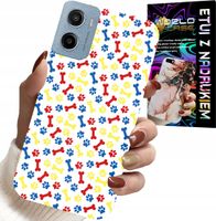 ETUI DO MOTOROLA E15 / G05 - ŁAPKI KOŚCI PIES PATROL BAJKI + FOLIA
