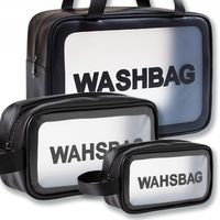 ZESTAW KOSMETYCZKA 3 SZTUKI PODRÓŻNA MĘSKA DAMSKA PRZEZROCZYSTA