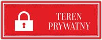 Tabliczka Grawerowana na drzwi TEREN PRYWATNY