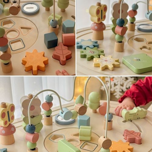 TOOKY TOY Drewniany Stolik Aktywności Safari na Arena.pl