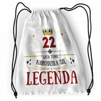 Plecak Urodziny 22 22Gie Sportowy Szkolny Worek Z Nadrukiem Ze Zdjęciem