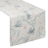 Bieżnik INES 10 40x180 cm beż niebieski kwiatowy wzór vintage