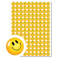 Naklejki motywacyjne buźki 140 szt uśmiechnięte żółte DLA DZIECI