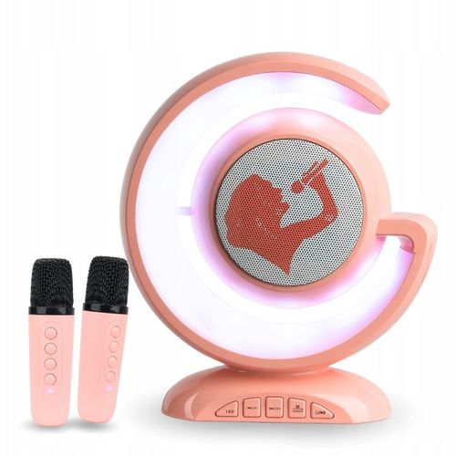 BEZPRZEWODOWY ZESTAW DO KARAOKE DLA DZIECI BLUETOOTH GŁOŚNIK + 2 MIKROFONY na Arena.pl