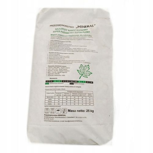 WAPNO GRANULOWANE OGRODNICZE NAWÓZ DO TRAWNIKA 25KG CACO3 na Arena.pl