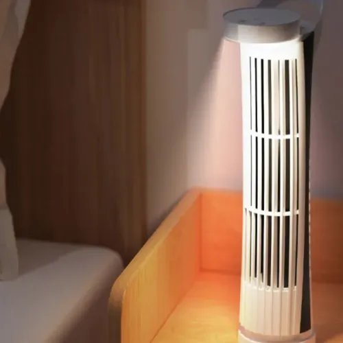 Wentylator kolumnowy mini biurkowy z lampką 2 biegi usb cicha praca na Arena.pl