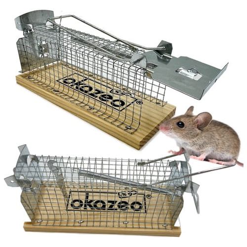 Pułapka humanitarna na myszy gryzonie żywołapka klatka łapka 15x6x6cm na Arena.pl