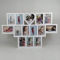 Multirama drewniana ramka 14 zdjęć serce