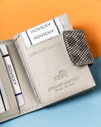 portfel damski skórzany 42329-mer-4287 silver na Arena.pl