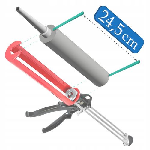 PISTOLET WYCISKACZ DO SILIKONU KLEJU MAS GĘSTYCH FUG AKRYLU MOCNY na Arena.pl