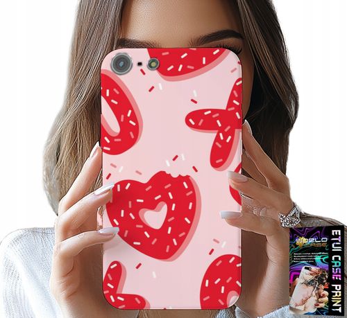 ETUI DO IPHONE 5 / 5S / 5C - KOBIECE, MODNE WZORY XOXO SERCE + SZKŁO na Arena.pl